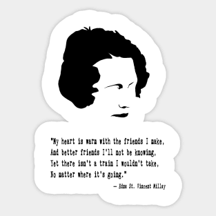 Edna St. Vincent Millay Sticker